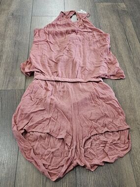 Olive & Oak Sleeveless Mauve Pink Romper